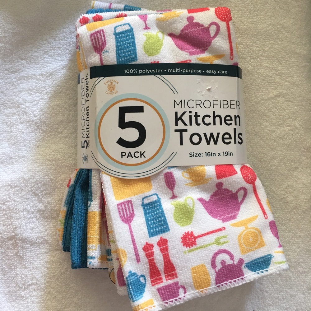 NWT 5 pack microfiber kitchen towels